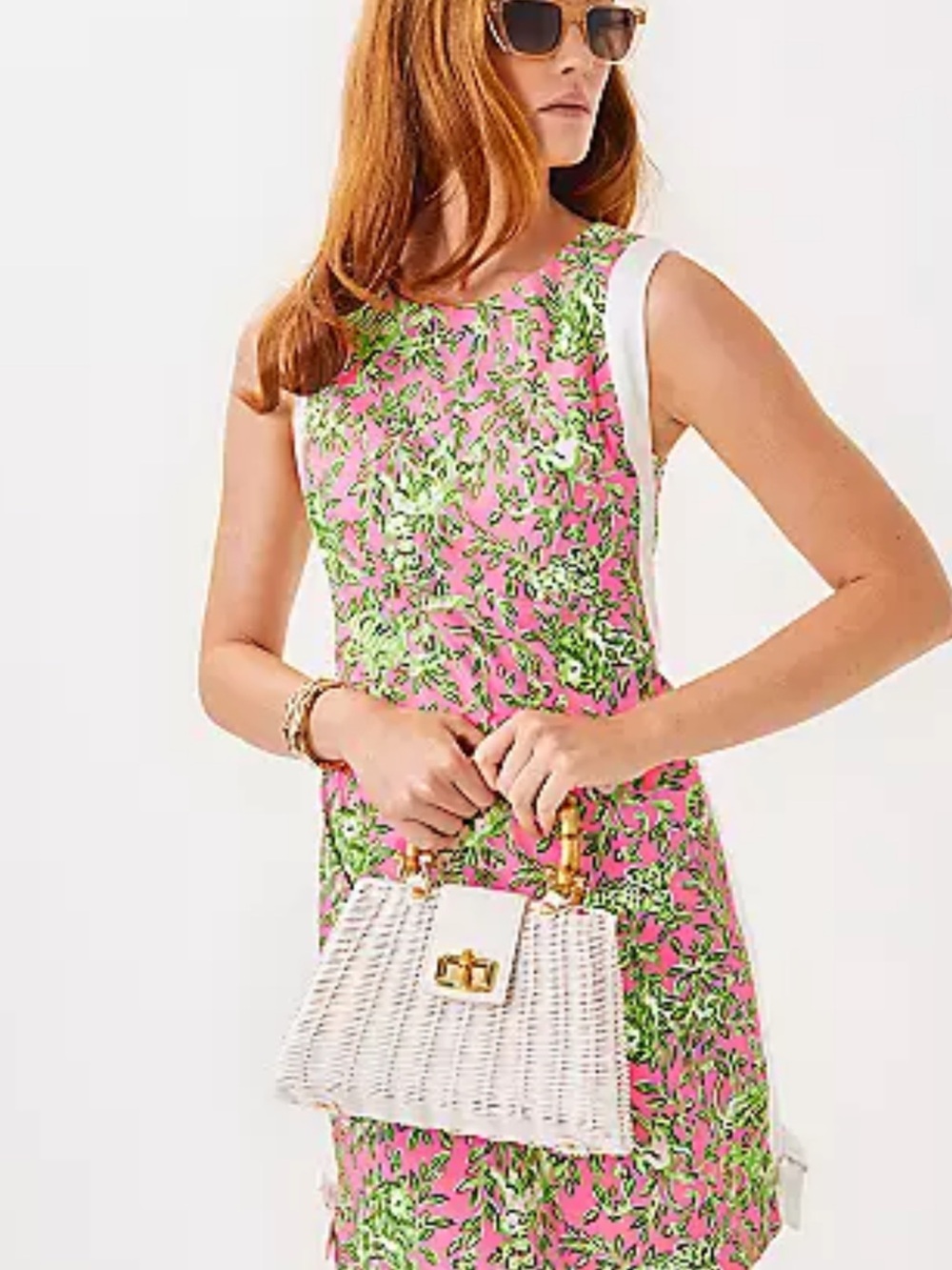 Lilly Pulitzer Pink Green Floral Dress